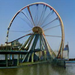 generated: a view of the Milllenium Wheel from the Thames #5